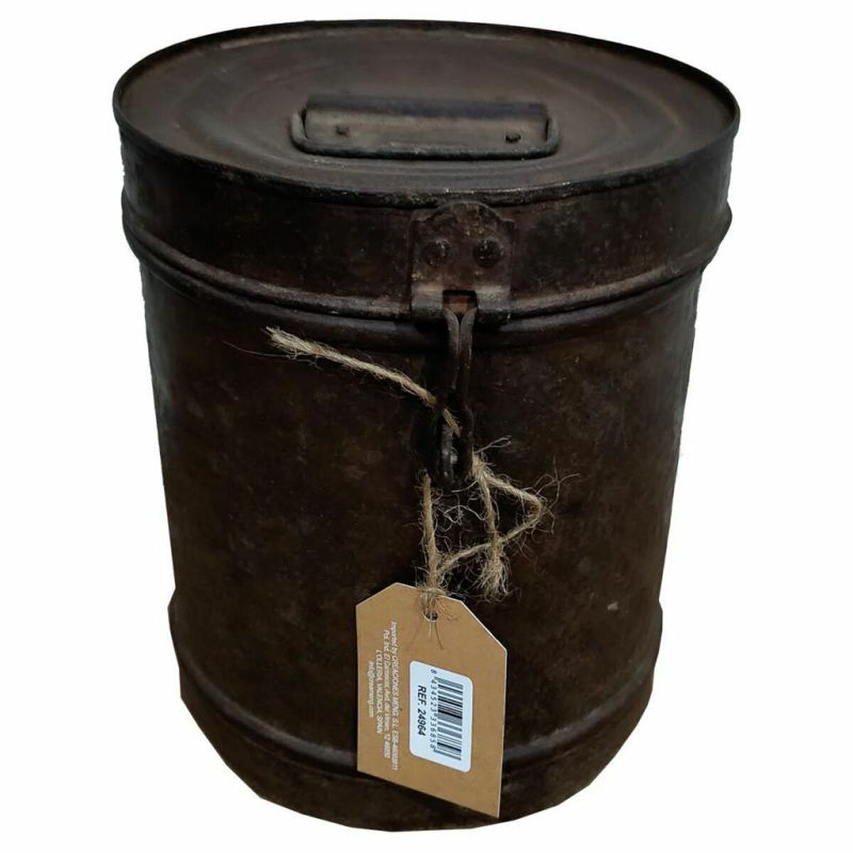 Decorative canister Alexandra House Living Brown Iron Traditional style 19 x 23 x 19 cm