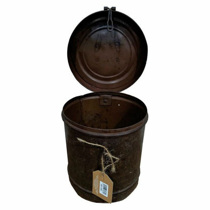 Decorative canister Alexandra House Living Brown Iron Traditional style 19 x 23 x 19 cm