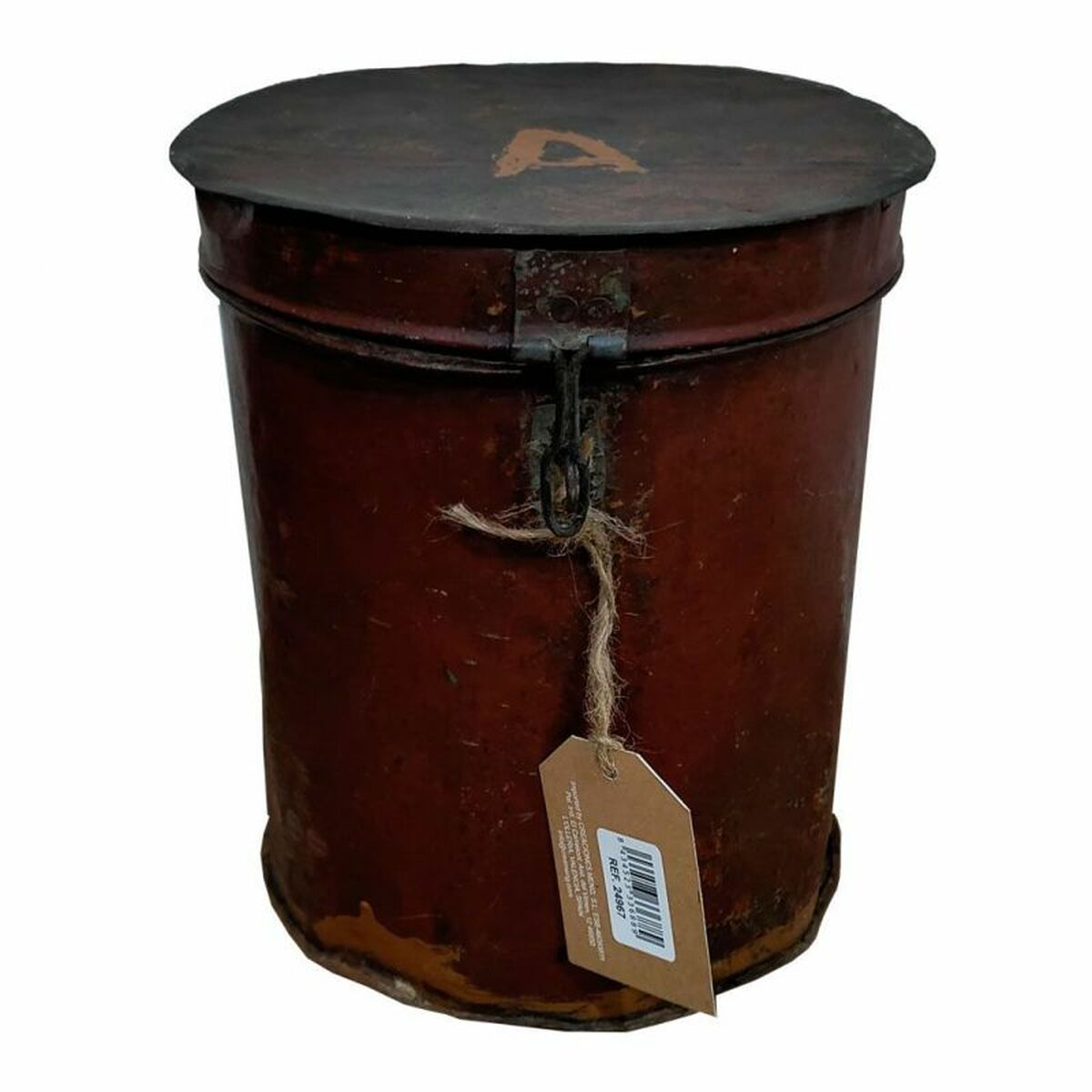 Decorative canister Alexandra House Living Brown Iron Traditional style 21 x 25 x 21 cm