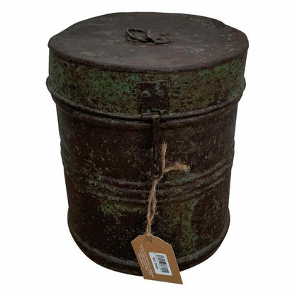 Decorative canister Alexandra House Living Brown Iron Traditional style 22 x 28 x 22 cm