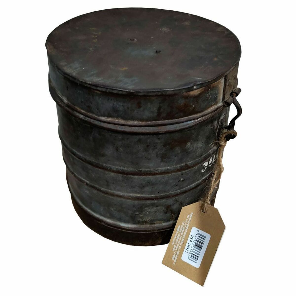 Decorative canister Alexandra House Living Brown Iron Traditional style 29 x 20 x 29 cm