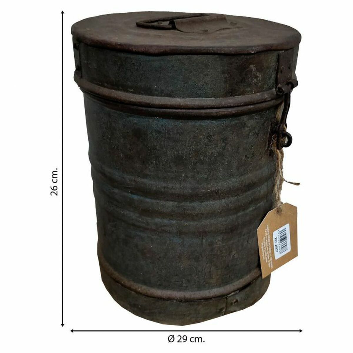 Decorative canister Alexandra House Living Brown Iron Traditional style 29 x 26 x 29 cm