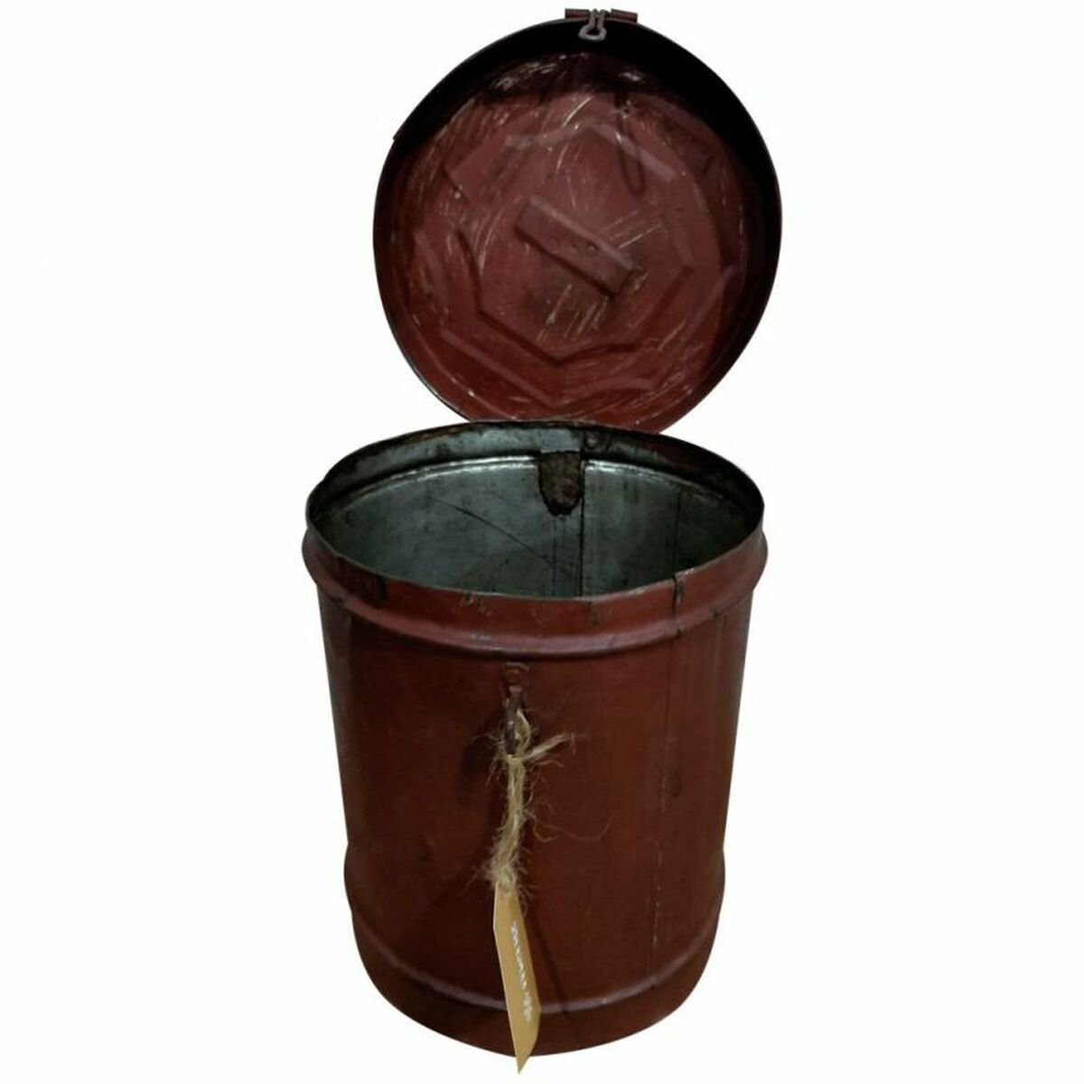 Decorative canister Alexandra House Living Brown Iron Traditional style 23 x 30 x 23 cm