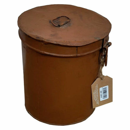 Decorative canister Alexandra House Living Brown Iron Traditional style 29 x 21 x 29 cm