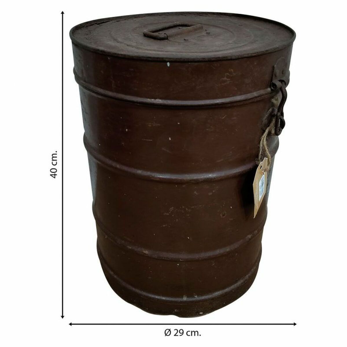 Decorative canister Alexandra House Living Brown Iron Traditional style 29 x 40 x 29 cm