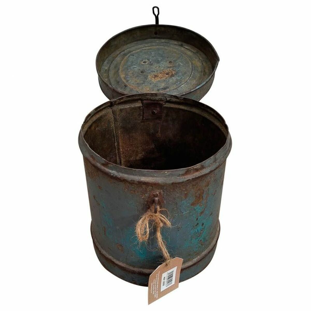 Decorative canister Alexandra House Living Blue Iron Traditional style 24 x 24 x 24 cm