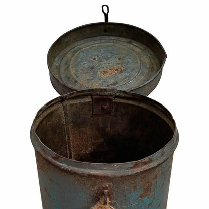 Decorative canister Alexandra House Living Blue Iron Traditional style 24 x 24 x 24 cm