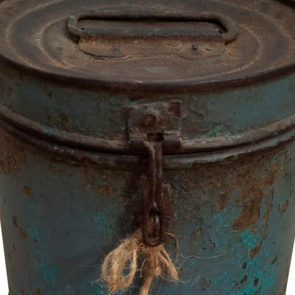 Decorative canister Alexandra House Living Blue Iron Traditional style 24 x 24 x 24 cm