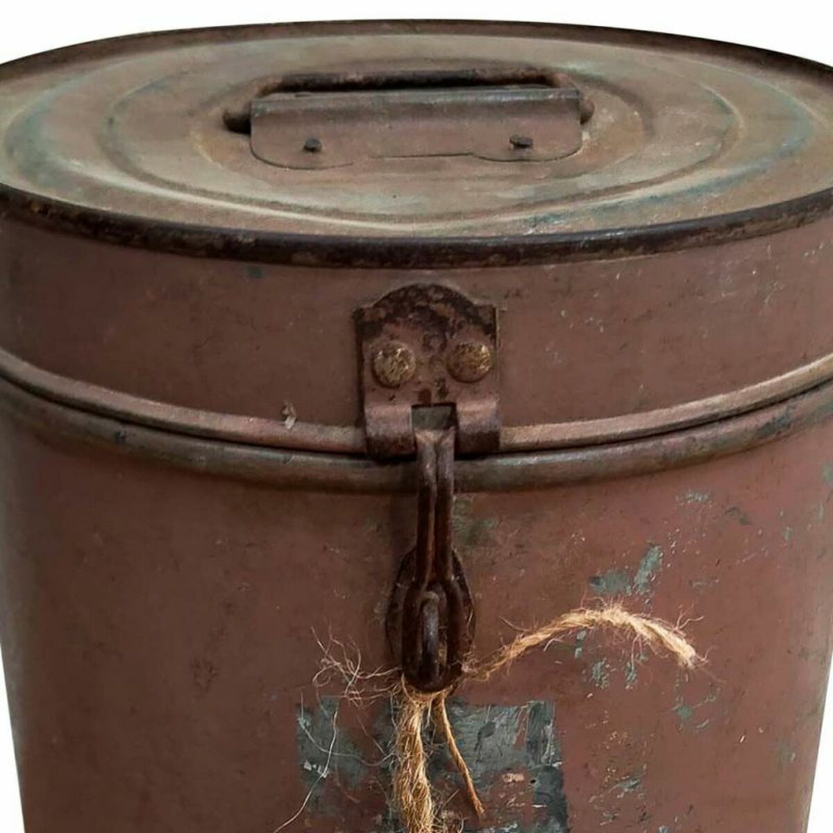 Decorative canister Alexandra House Living Brown Iron Traditional style 23 x 29 x 23 cm