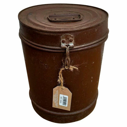 Decorative canister Alexandra House Living Brown Iron Traditional style 23 x 29 x 23 cm