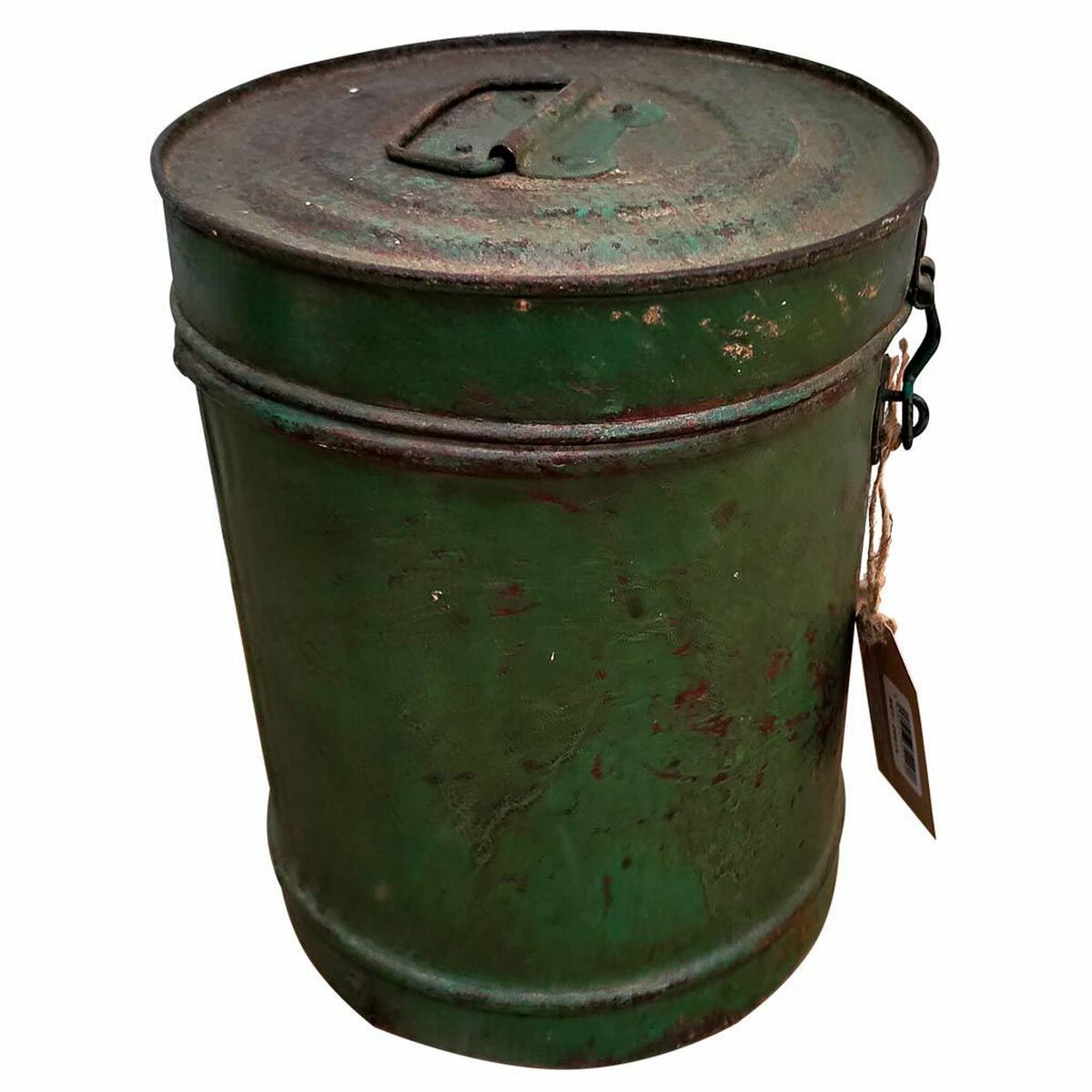 Decorative canister Alexandra House Living Green Iron Traditional style 23 x 30 x 23 cm