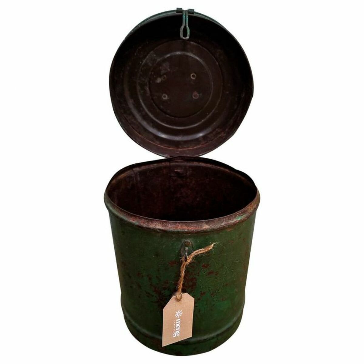 Decorative canister Alexandra House Living Green Iron Traditional style 23 x 30 x 23 cm