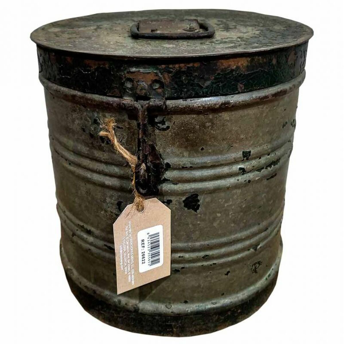 Decorative canister Alexandra House Living Brown Iron Traditional style 25 x 26 x 25 cm