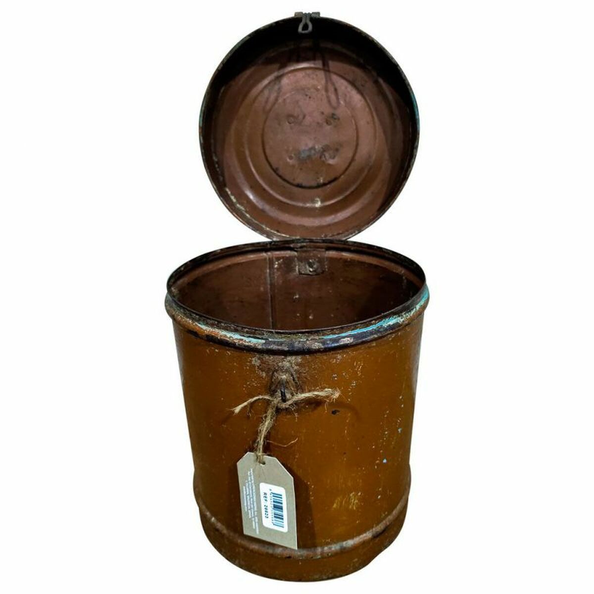 Decorative canister Alexandra House Living Brown Iron Traditional style 23 x 29 x 23 cm