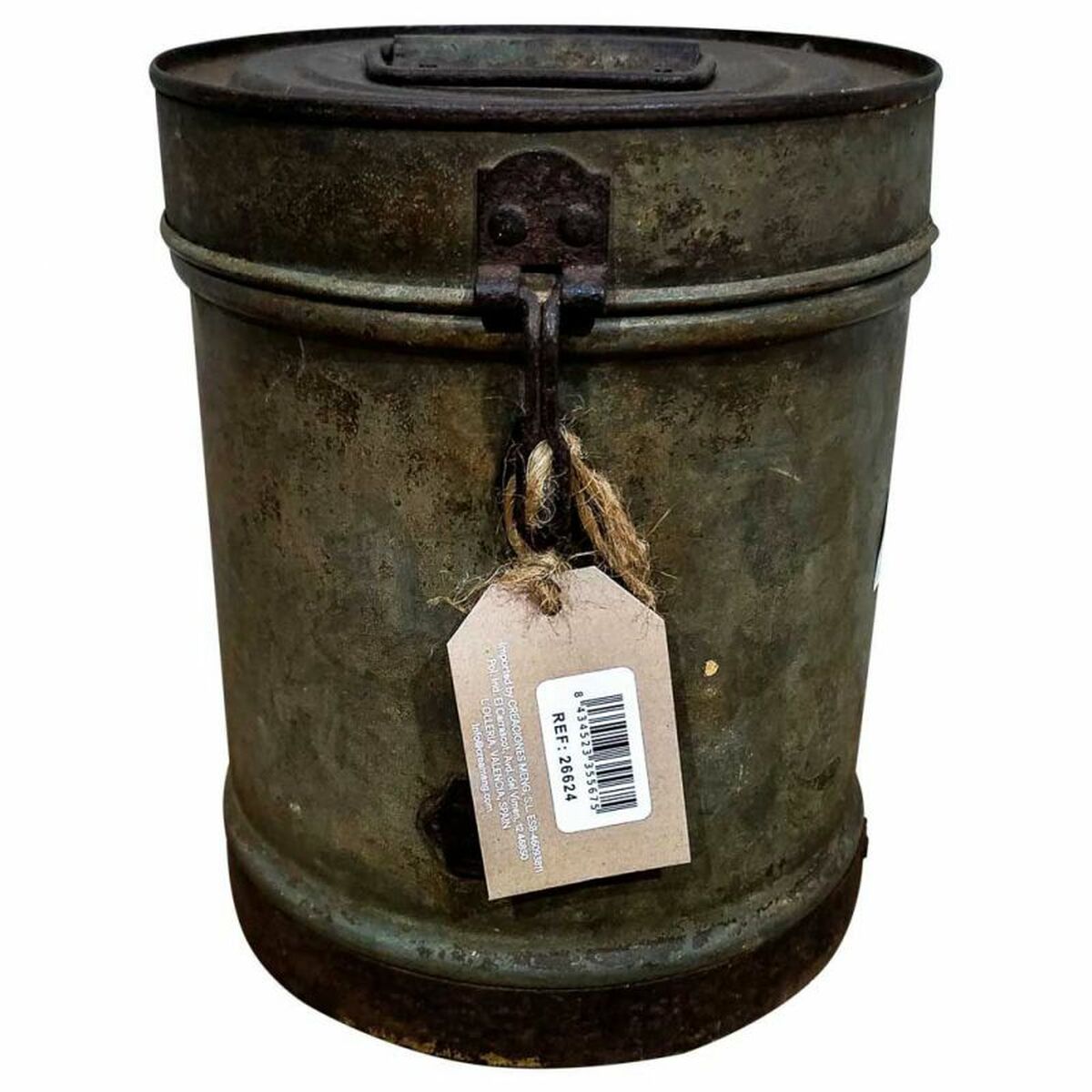 Decorative canister Alexandra House Living Brown Iron Traditional style 19 x 24 x 19 cm