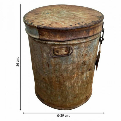 Decorative canister Alexandra House Living Brown Iron Traditional style 29 x 36 x 29 cm