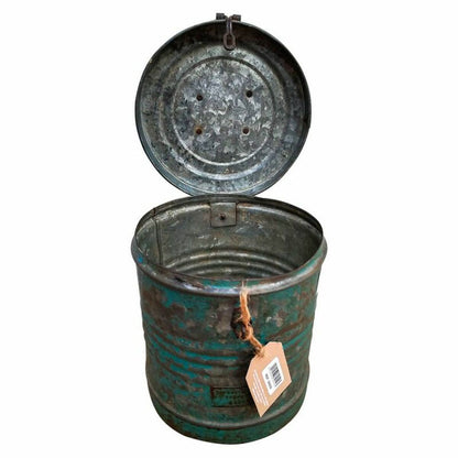 Decorative canister Alexandra House Living Blue Iron Traditional style 20 x 23 x 20 cm