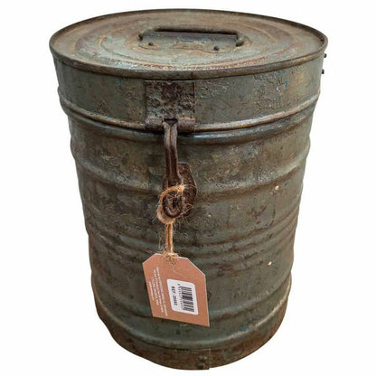 Decorative canister Alexandra House Living Grey Iron Traditional style 23 x 29 x 23 cm