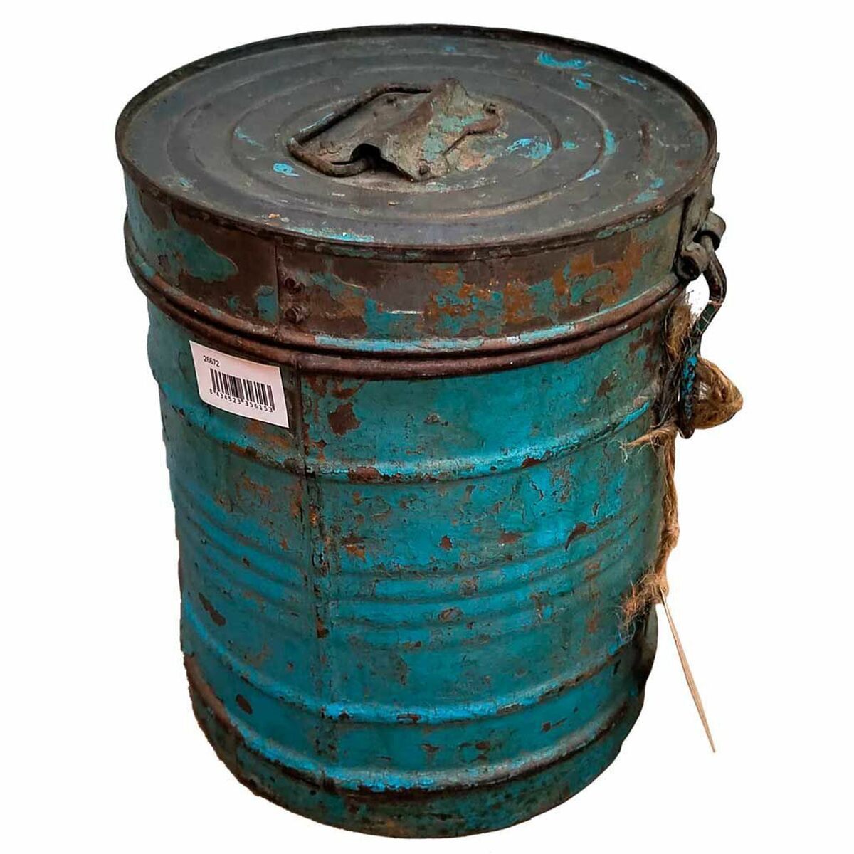 Decorative canister Alexandra House Living Blue Iron Traditional style 23 x 28 x 23 cm