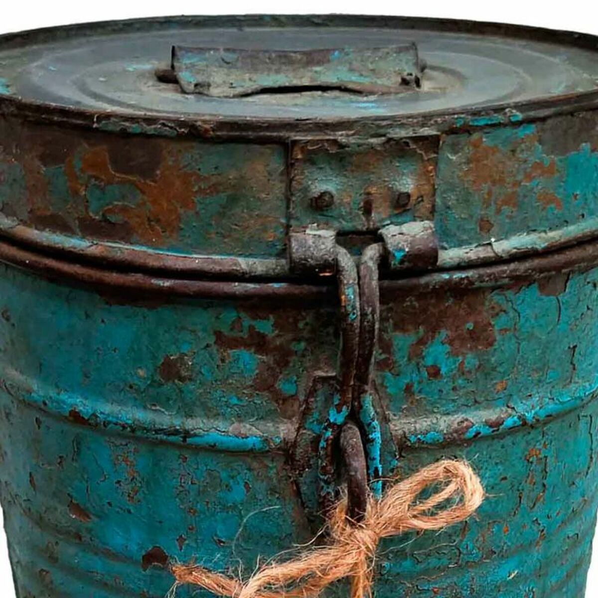 Decorative canister Alexandra House Living Blue Iron Traditional style 23 x 28 x 23 cm