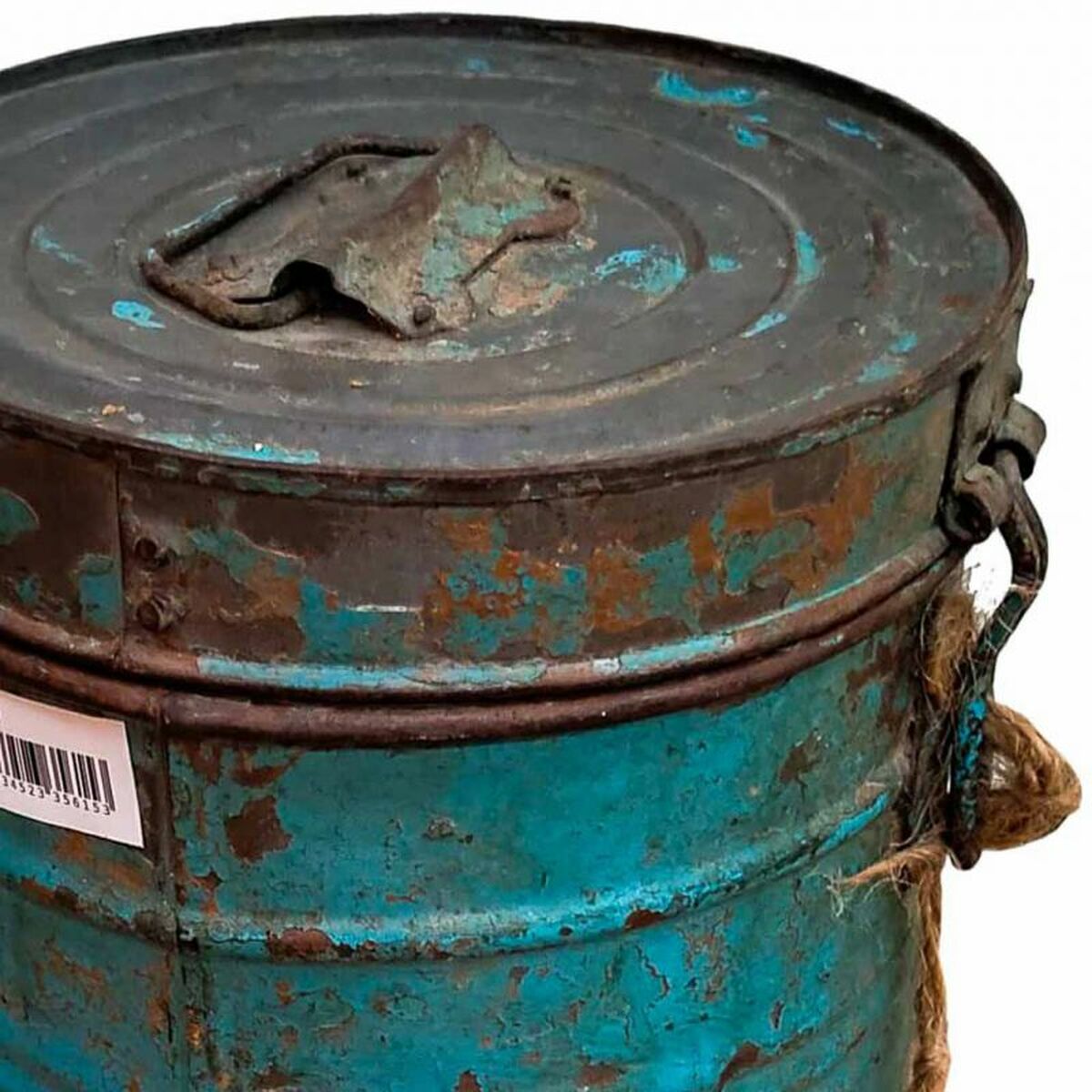 Decorative canister Alexandra House Living Blue Iron Traditional style 23 x 28 x 23 cm