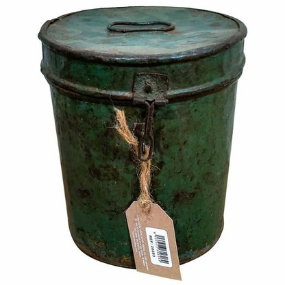 Decorative canister Alexandra House Living Green Iron Traditional style 18 x 22 x 18 cm