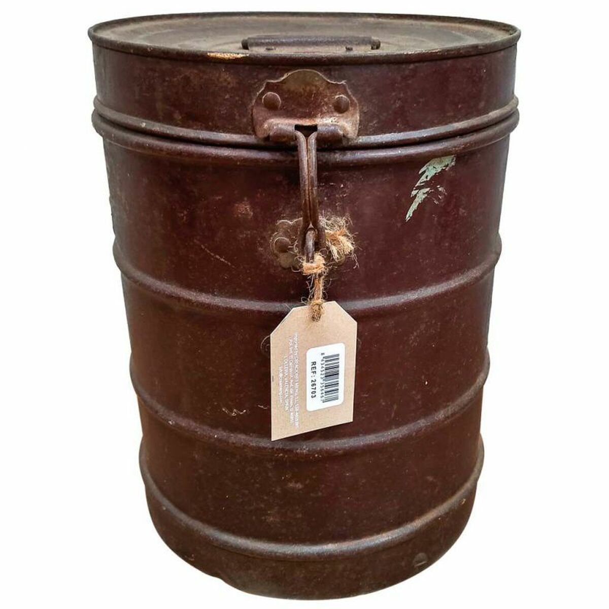 Decorative canister Alexandra House Living Brown Iron Traditional style 26 x 34 x 26 cm