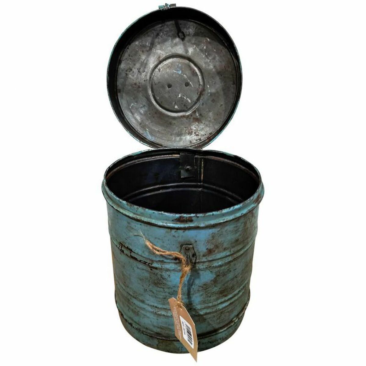 Decorative canister Alexandra House Living Blue Iron Traditional style 22 x 26 x 22 cm