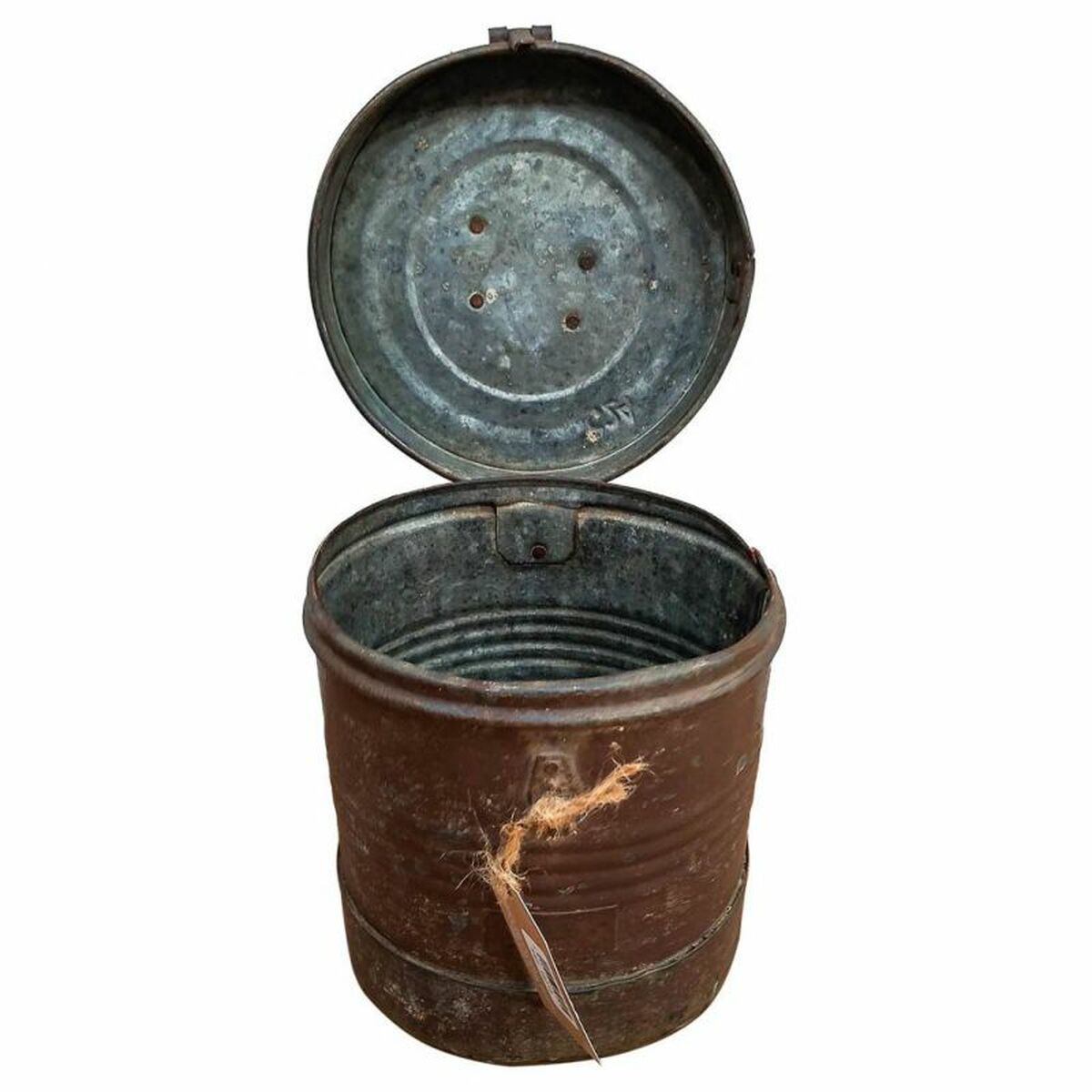 Decorative canister Alexandra House Living Brown Iron Traditional style 20 x 23 x 20 cm