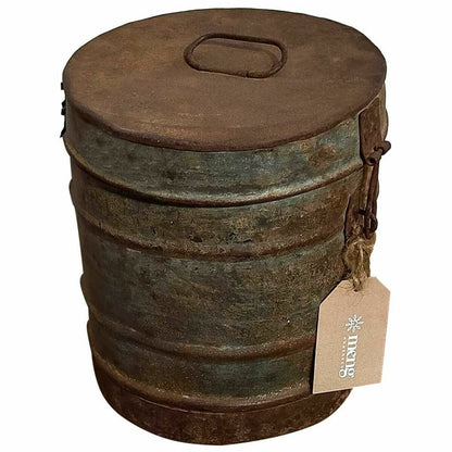 Decorative canister Alexandra House Living Brown Iron Traditional style 19 x 22 x 19 cm