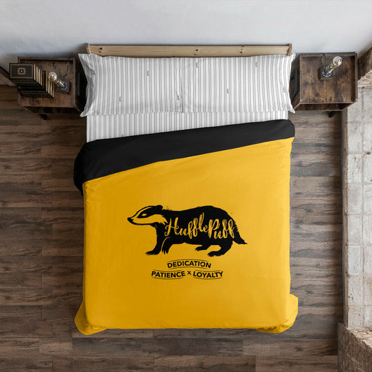 Nordic cover Harry Potter Hufflepuff Values Yellow Multicolour 175 Threads 240 x 220 cm King size Harry Potter