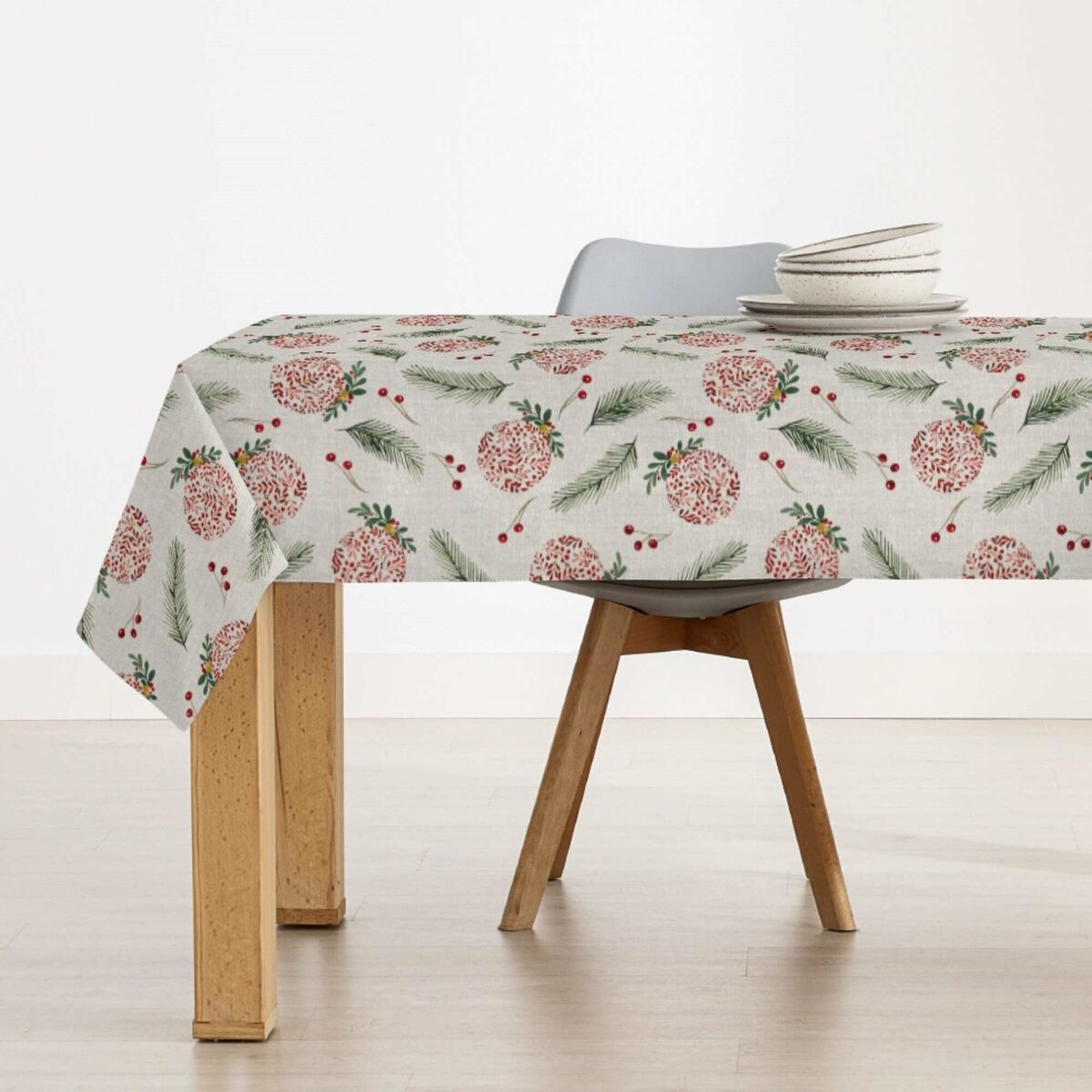 Stain-proof resined tablecloth Belum Merry Christmas Multicolour 250 x 150 cm Belum