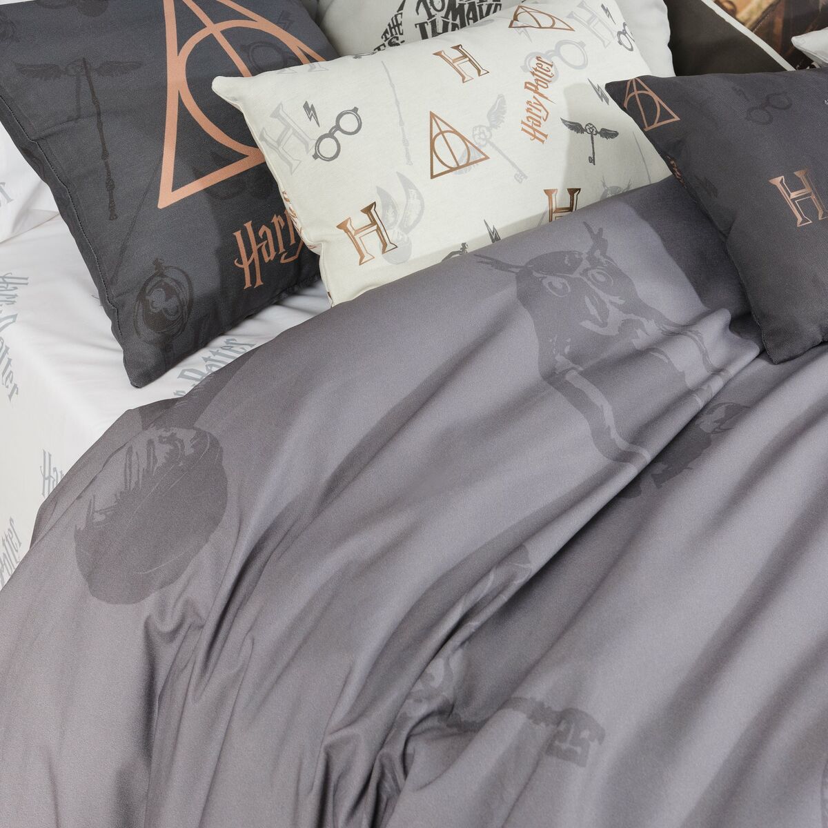 Nordic cover Harry Potter Deathly Hallows Multicolour 175 Threads 155 x 220 cm Single