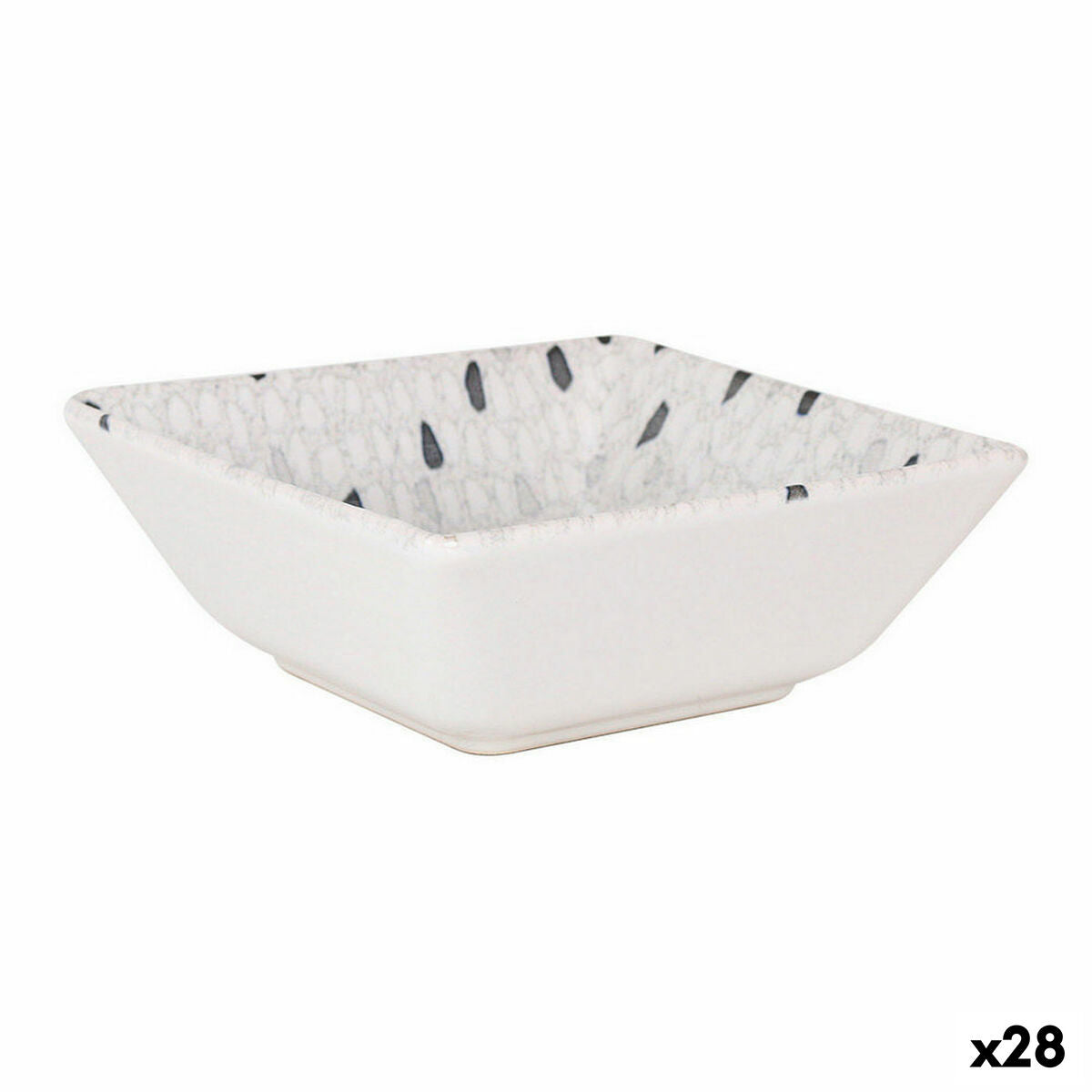 Bowl La Mediterránea Barroc Porcelain White 13 x 13 x 5 cm (28 Units) La Mediterránea