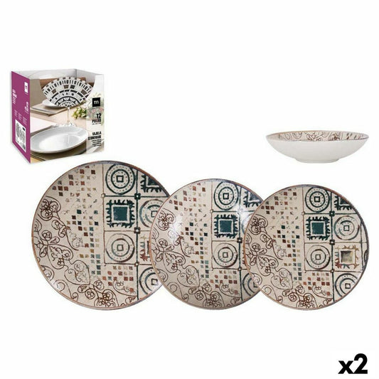 Tableware Inde Creta Porcelain (2 Units)