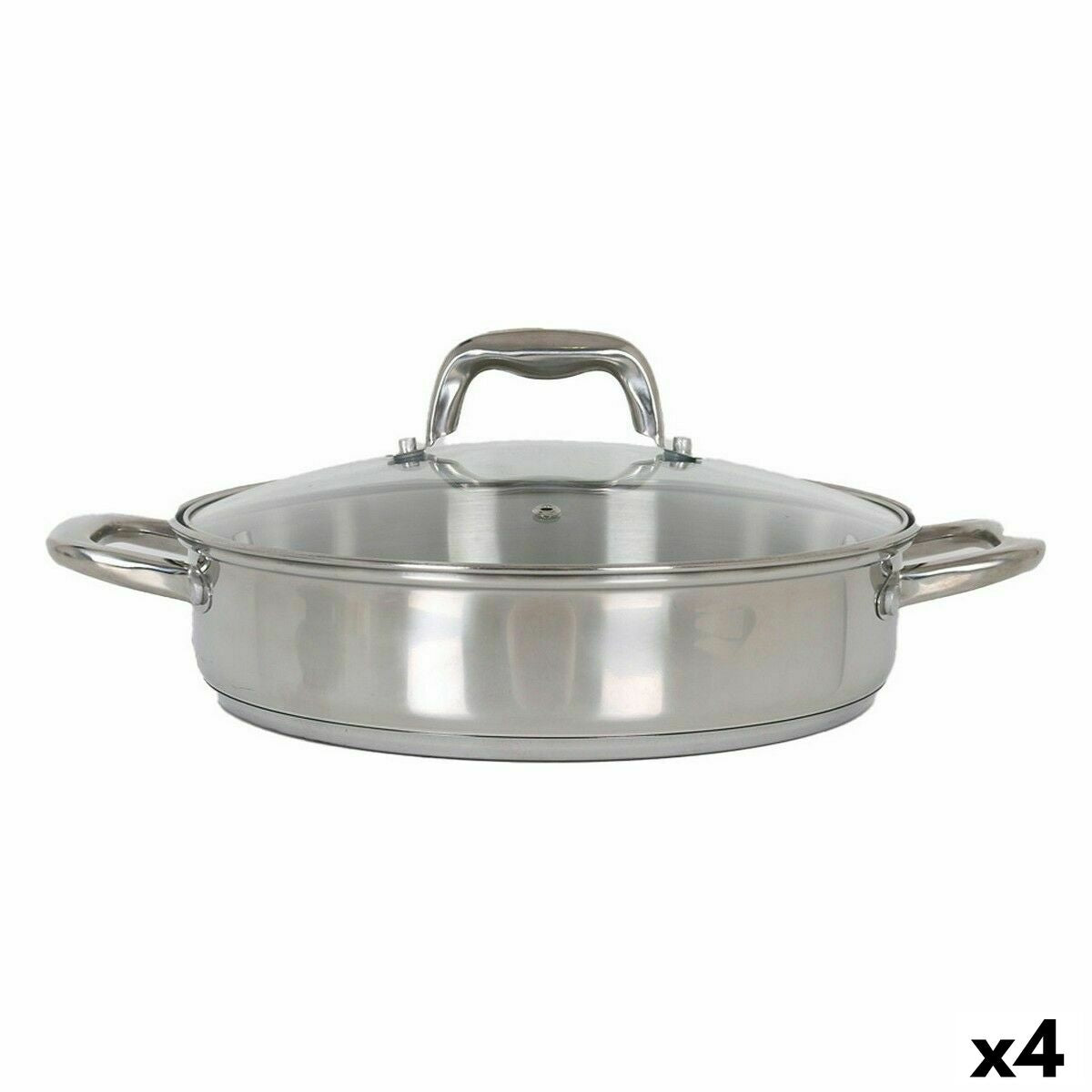 Casserole with glass lid Quttin 2,2 L (4 Units)