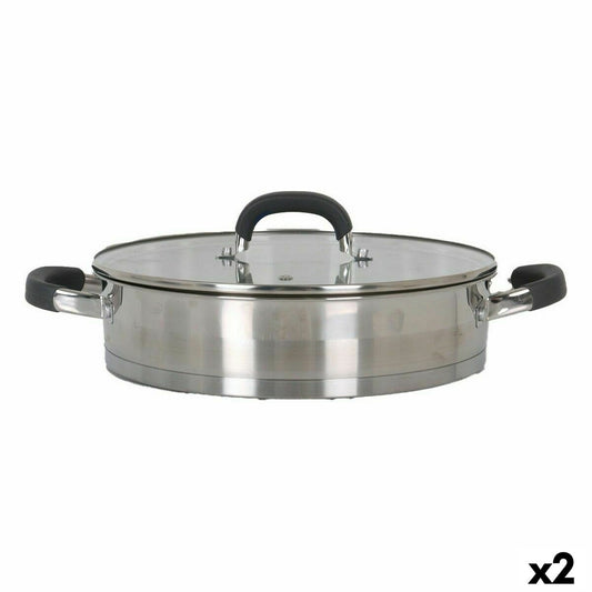 Casserole with glass lid Quttin 4,3 L (2 Units)