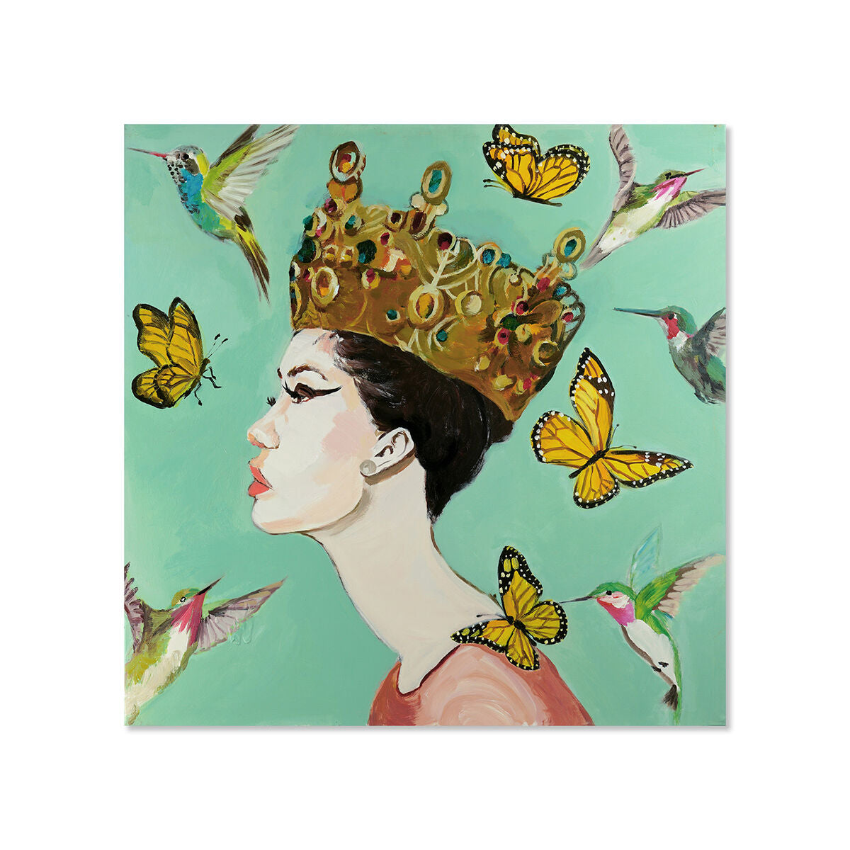 Painting Romimex Multicolour Canvas Queen 80 x 80 x 5 cm Romimex