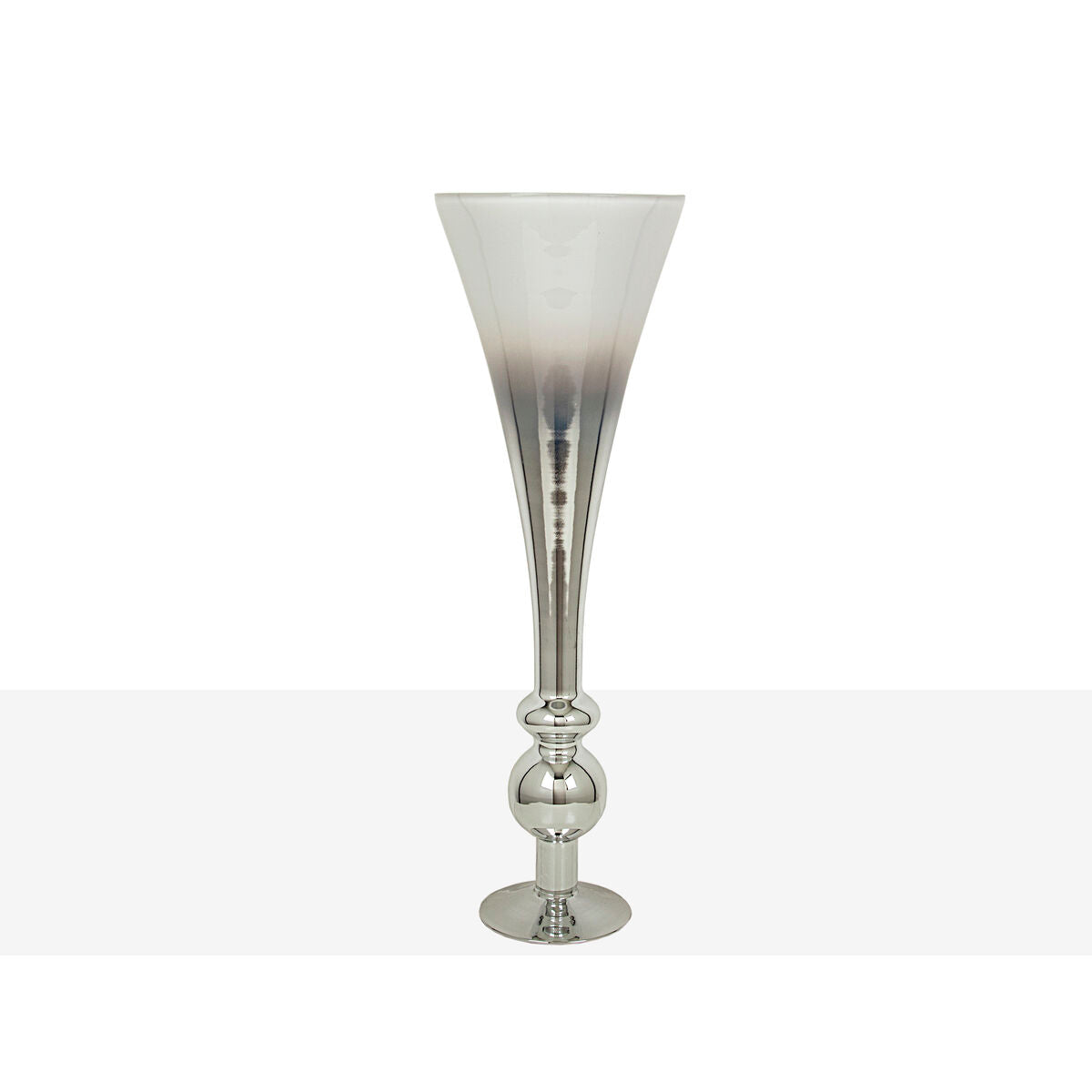 Vase Alexandra House Living Transparent Silver Glass 25 x 80 x 25 cm Alexandra House Living