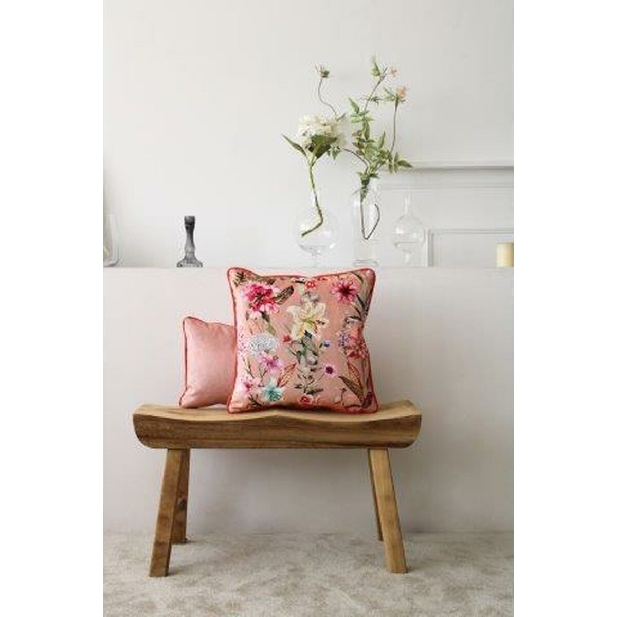 Cushion Romimex Pink Reversible 45 x 45 x 12 cm Romimex