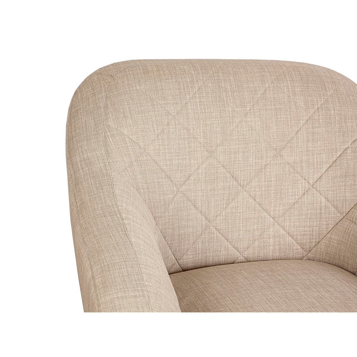 Armchair Romimex Beige 80 x 87 x 80 cm