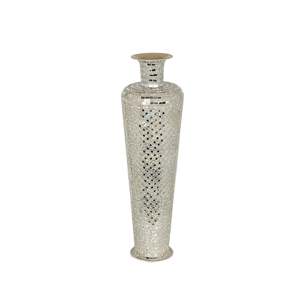 Floor vase Alexandra House Living Silver Metal Glass 20 x 71 x 20 cm Alexandra House Living