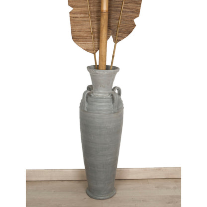 Floor vase Alexandra House Living Grey Terracotta 33 x 100 x 33 cm With handles Alexandra House Living