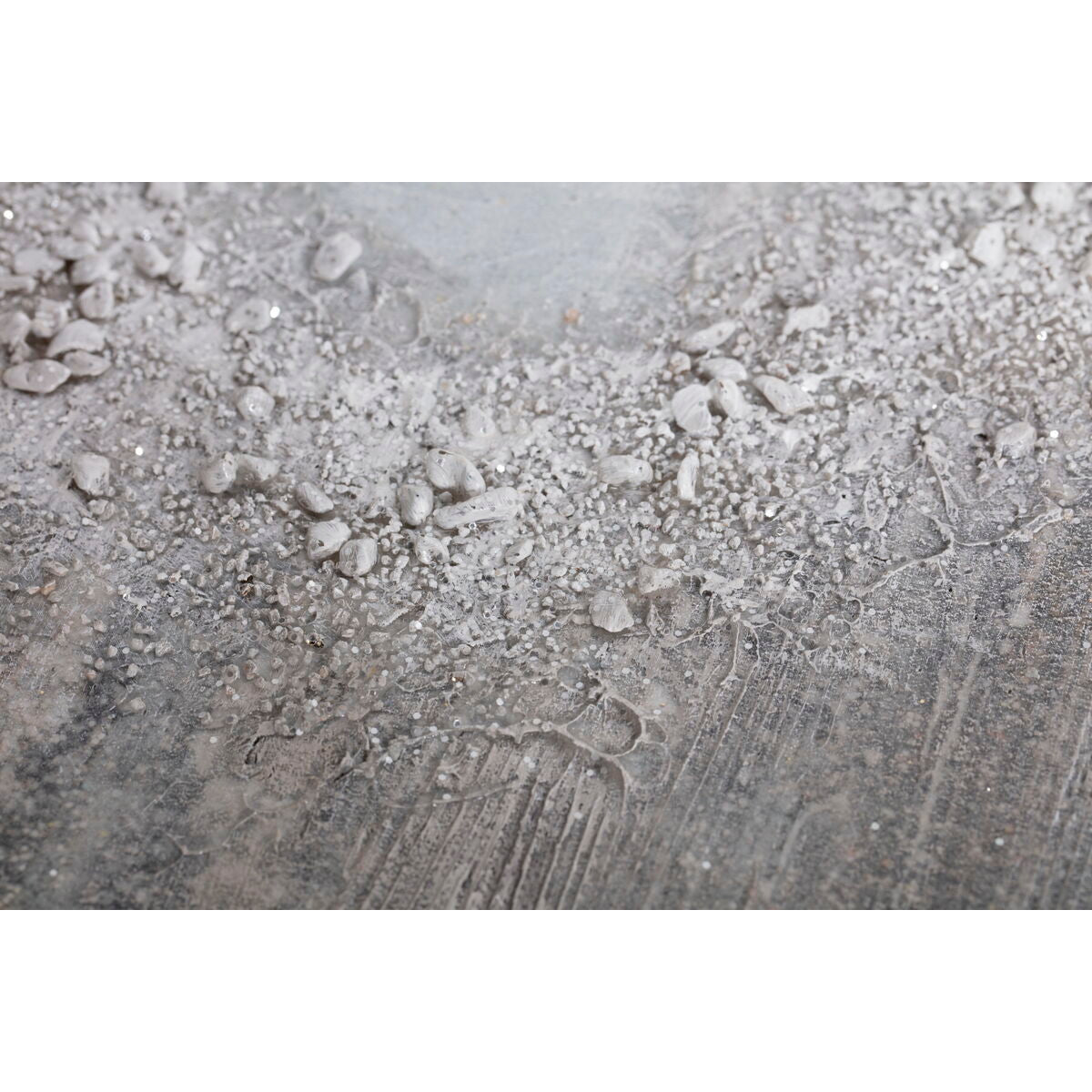 Oil Painting Romimex White Beige Grey Canvas Abstract 60 x 120 x 4 cm Romimex