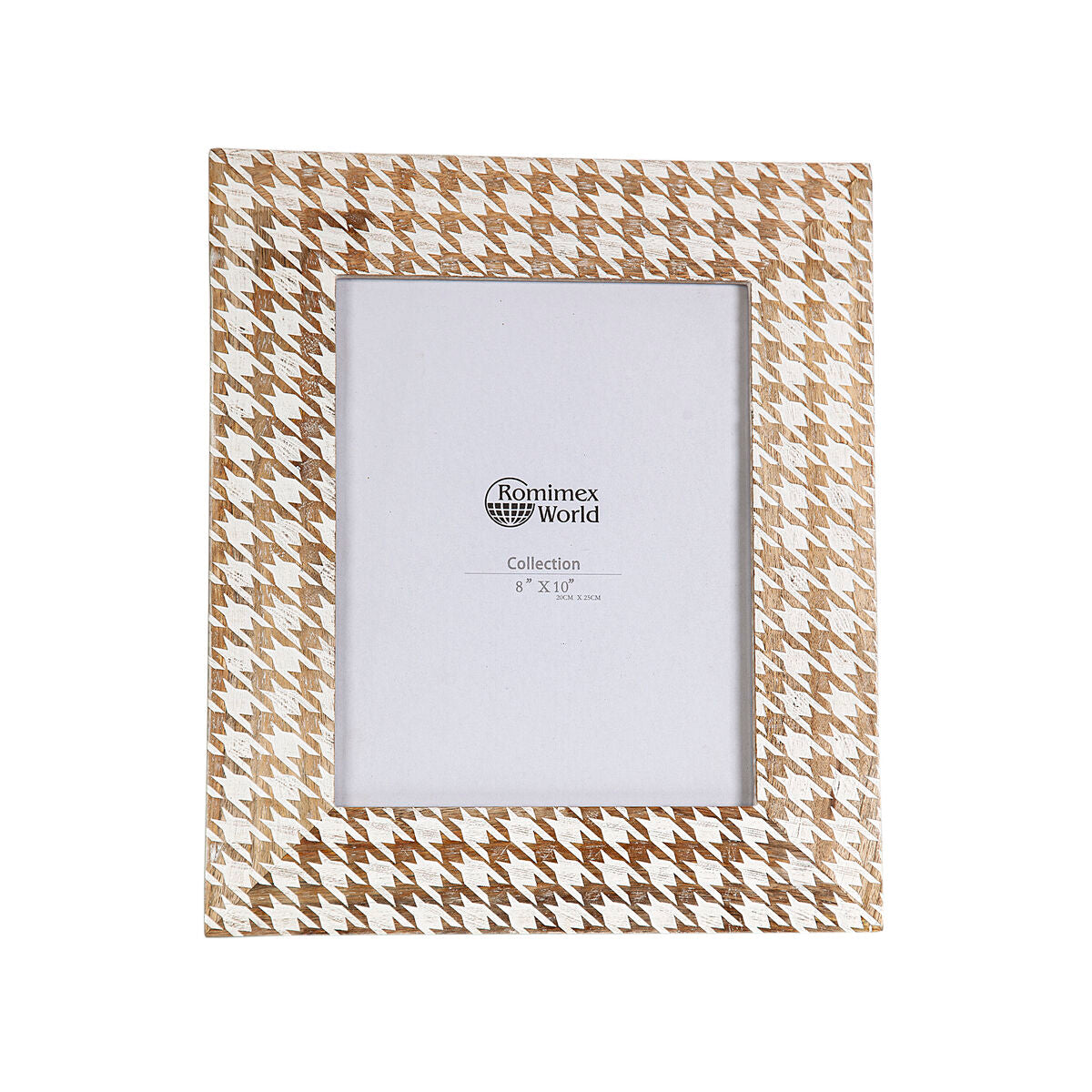 Photo frame Romimex White Natural Mango wood MDF Wood 20 x 25 x 2 cm Romimex