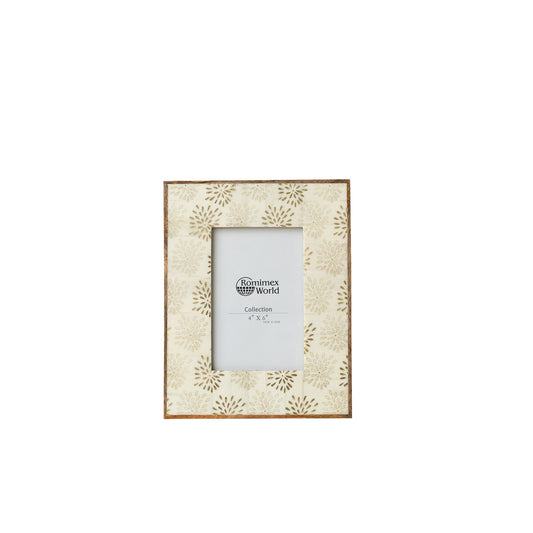 Photo frame Romimex Golden Wood Bone 18 x 23 x 2 cm Romimex