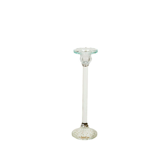 Candleholder Romimex Transparent Glass 9 x 30 x 9 cm Romimex