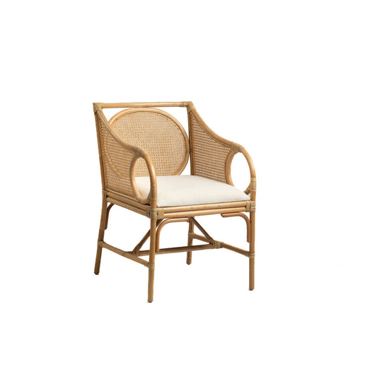 Armchair Romimex Natural Rattan 53 x 86 x 63 cm