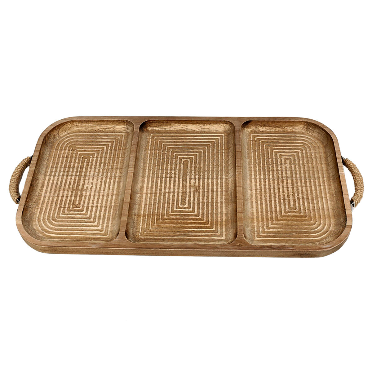 Tray Romimex Natural Wood 55 x 2 x 26 cm Romimex