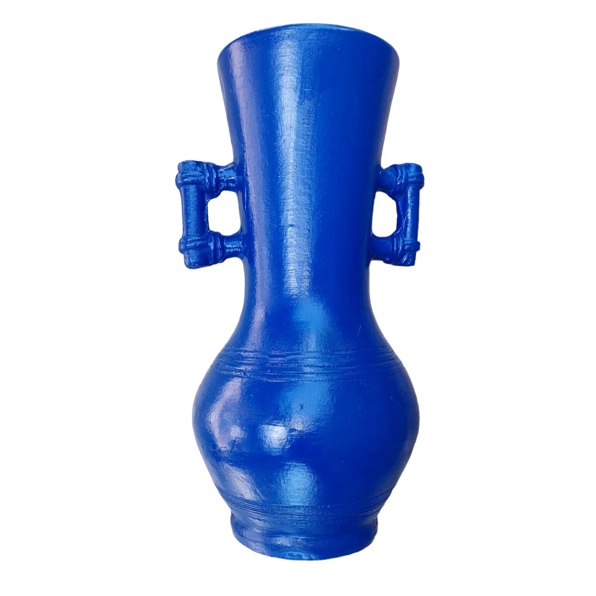 Vase Romimex Cobalt blue Ceramic 20 x 40 x 22 cm With handles Romimex